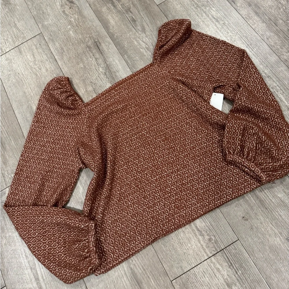Madewell Geometric Brown Blouse